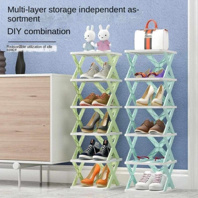 Multifunctional 2 Piece 5 layer Shoe Organizer Rack