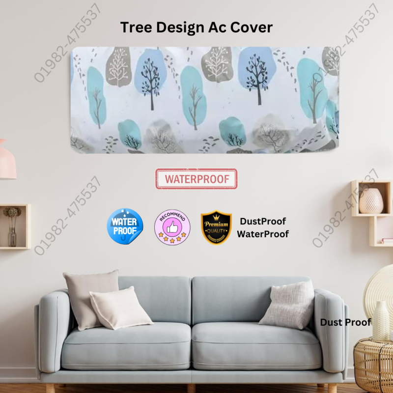 Original Ac Cover Tree Design 1.5 Ton Size