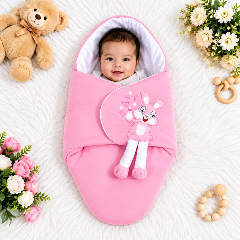 1 পিস অরিজিনাল চায়না Baby Blanket (Baby pink)