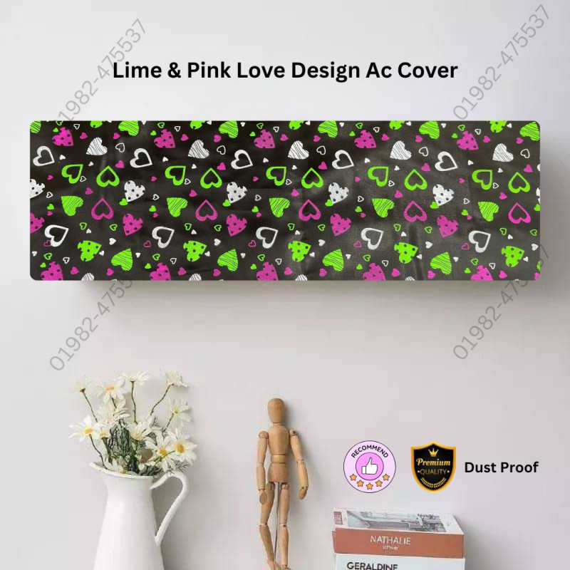 Original Lime And Pink Ac Cover  1.5 Ton Size